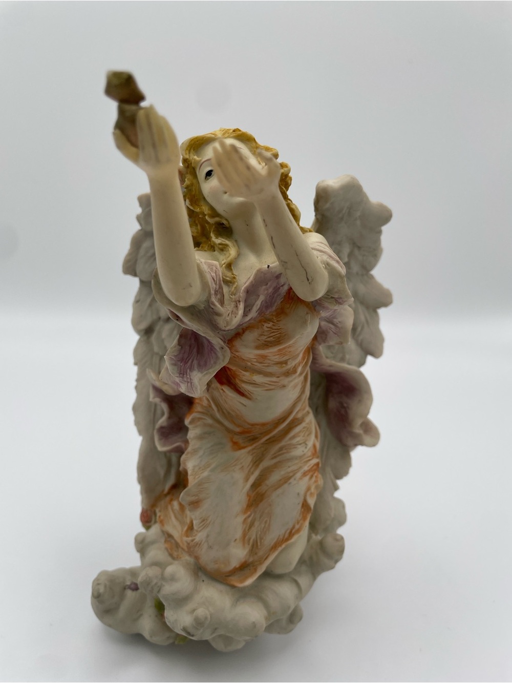 Vintage 7.5” Hand-Painted Louis Collection Zephyr Angel Figurine